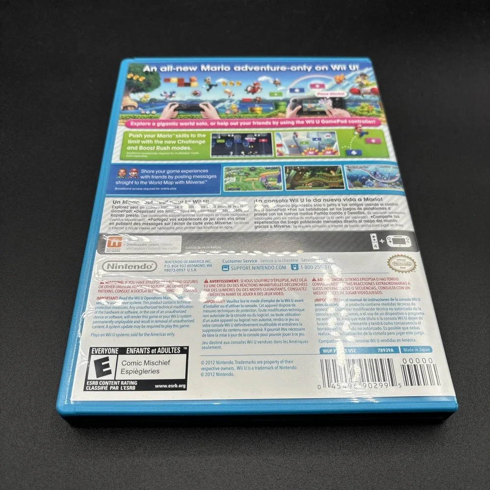 New Super Mario Bros. U Nintendo Wii U Platformer Video Game CIB Complete Tested